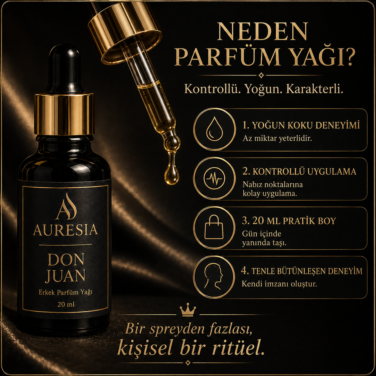 Auresia Don Juan – Erkek Parfüm Yağı 20 ml